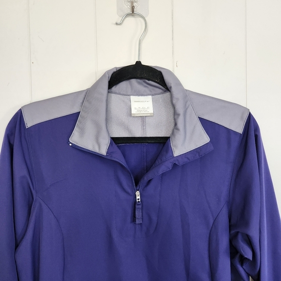 Nike Golf Womens Purple Quarter Zip Pullover Jacket Golfing Outerwear Activewear - Picture 3 of 9